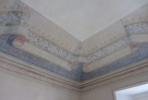 RESTAURO SOFFITTO DECORATO DELLA SALA PRINCIPALE , ABITAZIONE PRIVATA, CUNEO