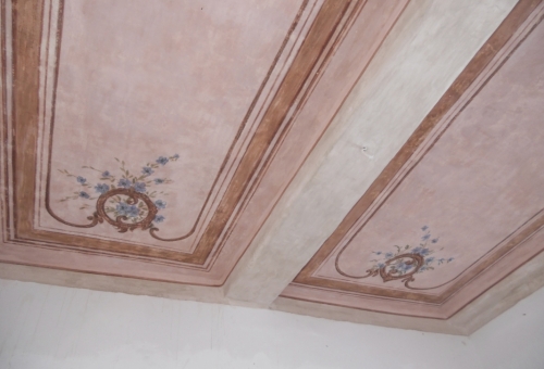 RESTAURO SOFFITTO DECORATO, ABITAZIONE PRIVATA, PRESSI PORTA SOPRANA, GENOVA